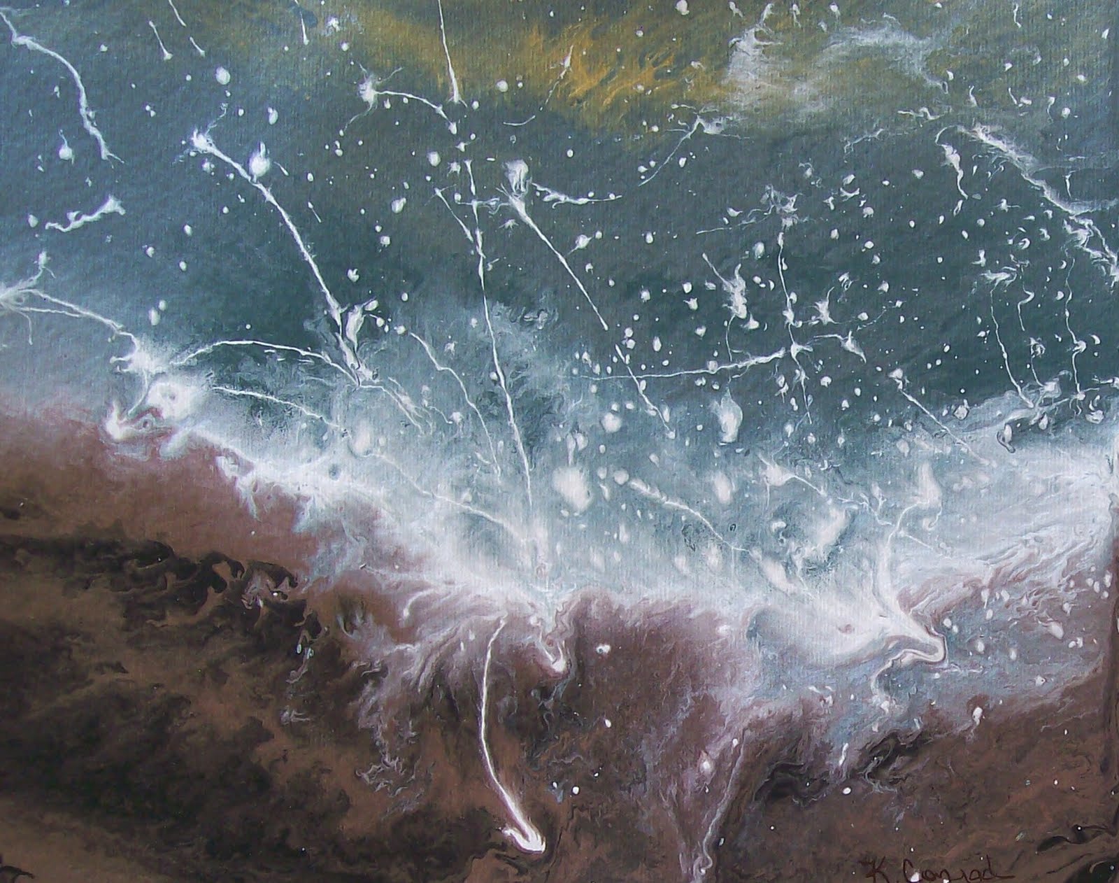 Contemporary Seascape Paintings By Kimberly Conrad "Splash II