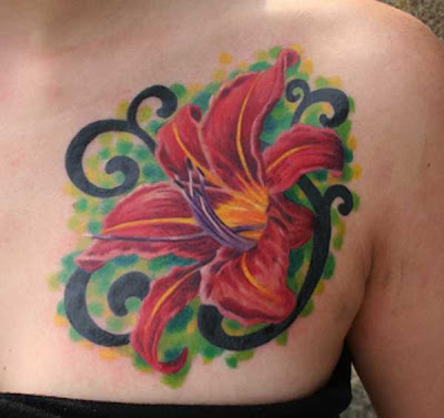 Some people just love lily flower tattoos design and its smell though some 