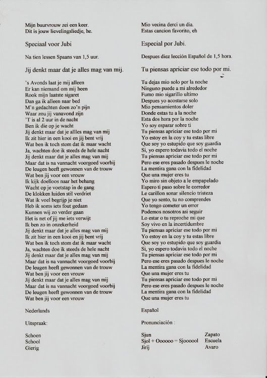 Songtekst speciaal voor Jubi