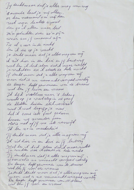 Songtekst klad Nederlands