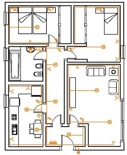 blog de taller: CIRCUITO ELECTRICO EN UNA CASA