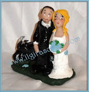 Cake topper sposi personalizzati questa volta in stile manga per un'altra .
