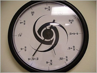 photo of a math clock