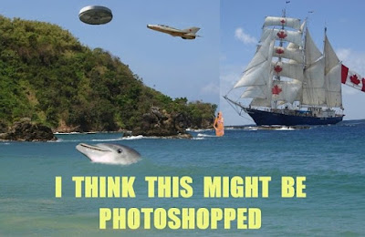 obviously photoshopped picture