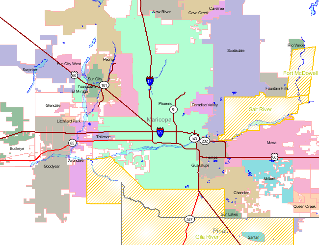 City Of Phoenix Map Boundaries City Of Phoenix Map Boundaries