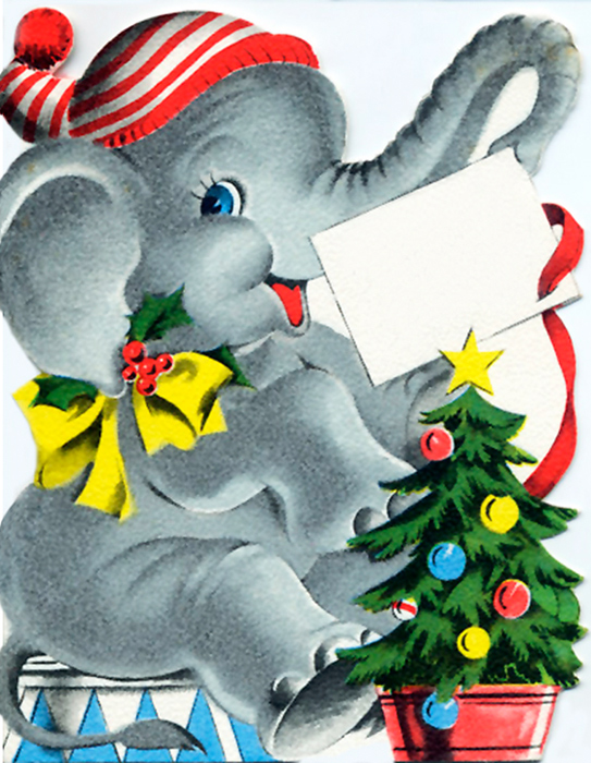 christmas elephant clip art - photo #3