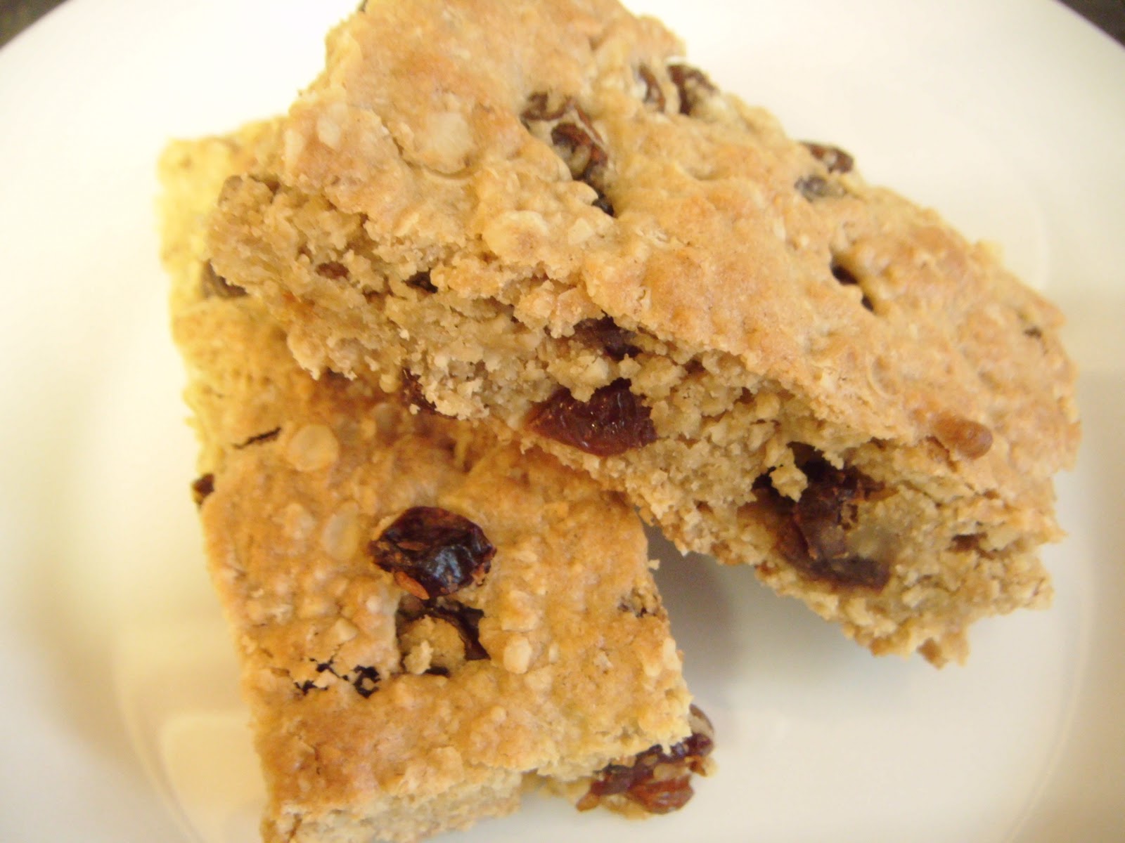 We Don't Eat Anything With A Face Oat and Raisin Traybake