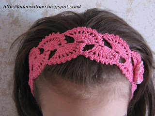 fascia per capelli uncinetto cotone