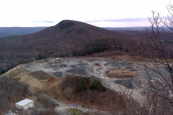 View of Lane quarry from Bare Mountain in Joseph Allen Skinner State Park