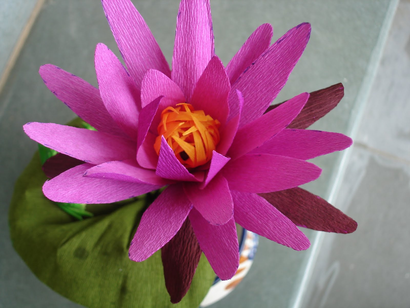 Krithi creations Crepe paper Water lily