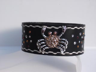 @ in leather band with crystals