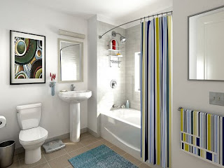 Modern  West End Interior Design -  White Bathroom Decoration