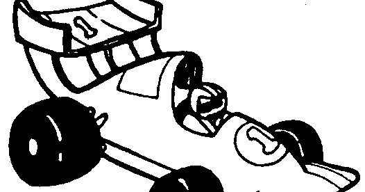 Black And White Clip Art Race Car Clipart
