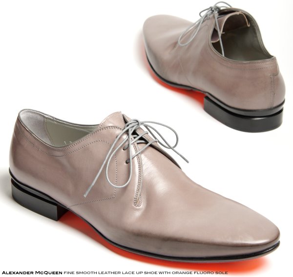 What's he wearing?: alexander mcqueen orange soles shoes
