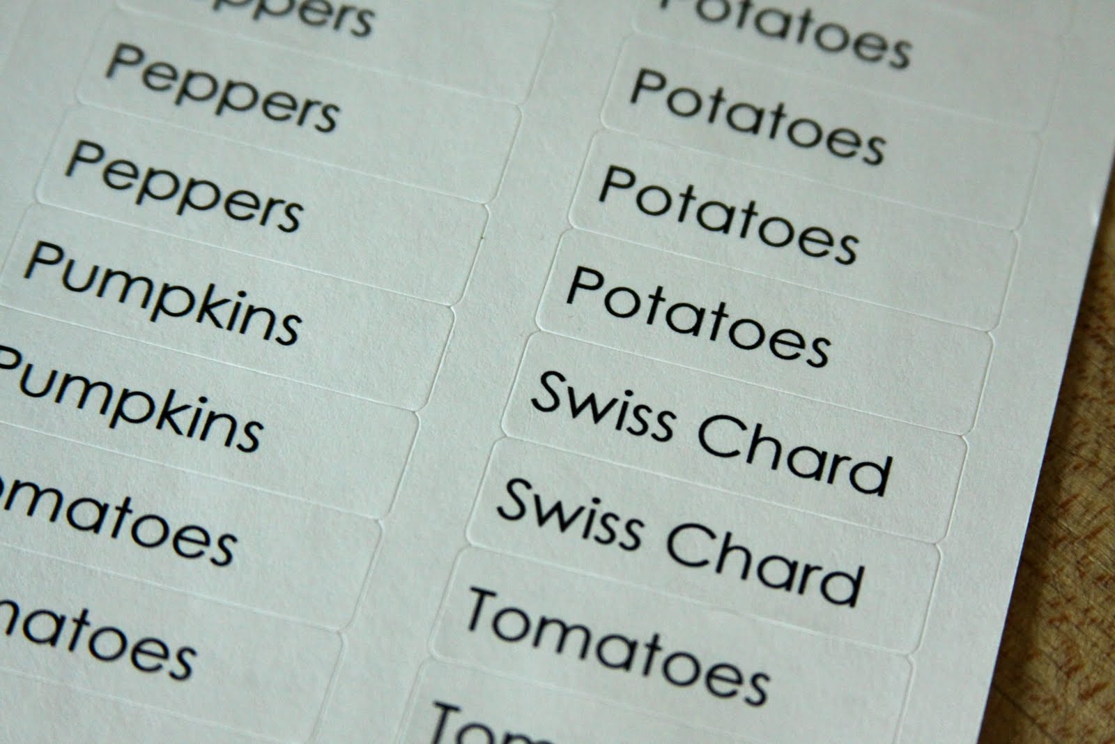 Printable Seed Planting Records