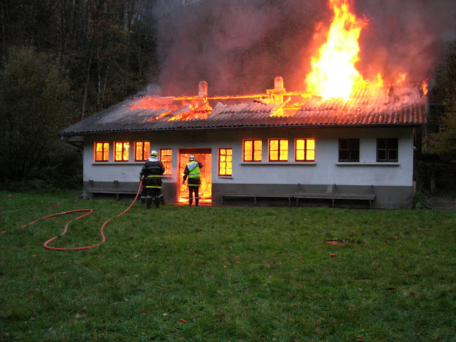 L'ancien chalet"Tatry" en feu