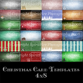 SpiritFire's Digi Drops: Christmas Card Templates - 4x8