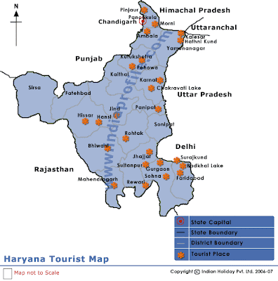 haryana tourist places chart