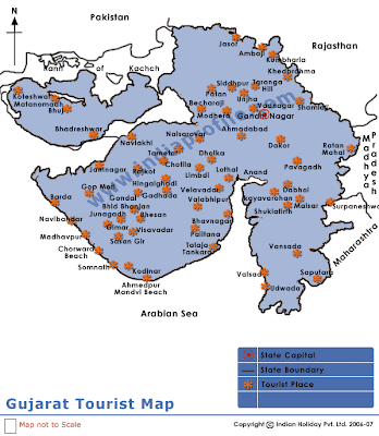 tourist places in gujarat map