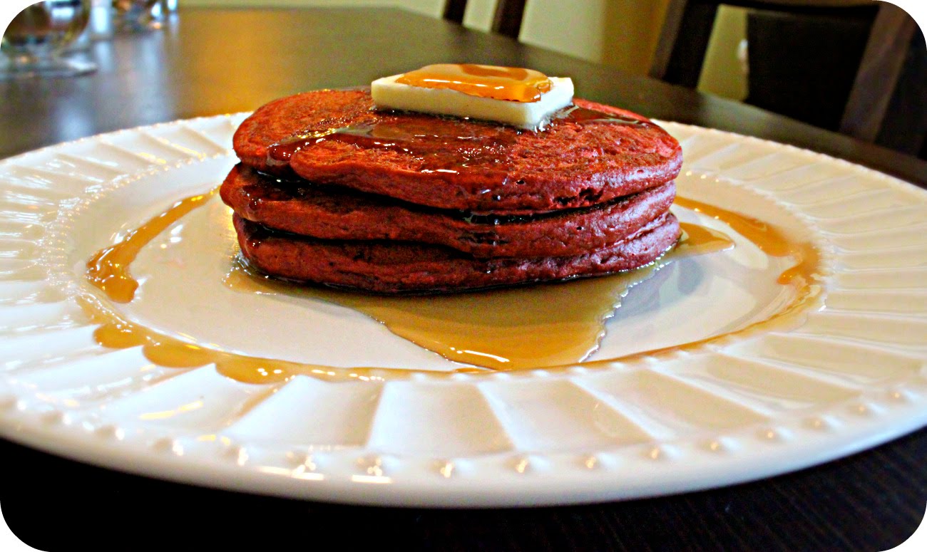 explore. dream. discover. Red Velvet Pancakes