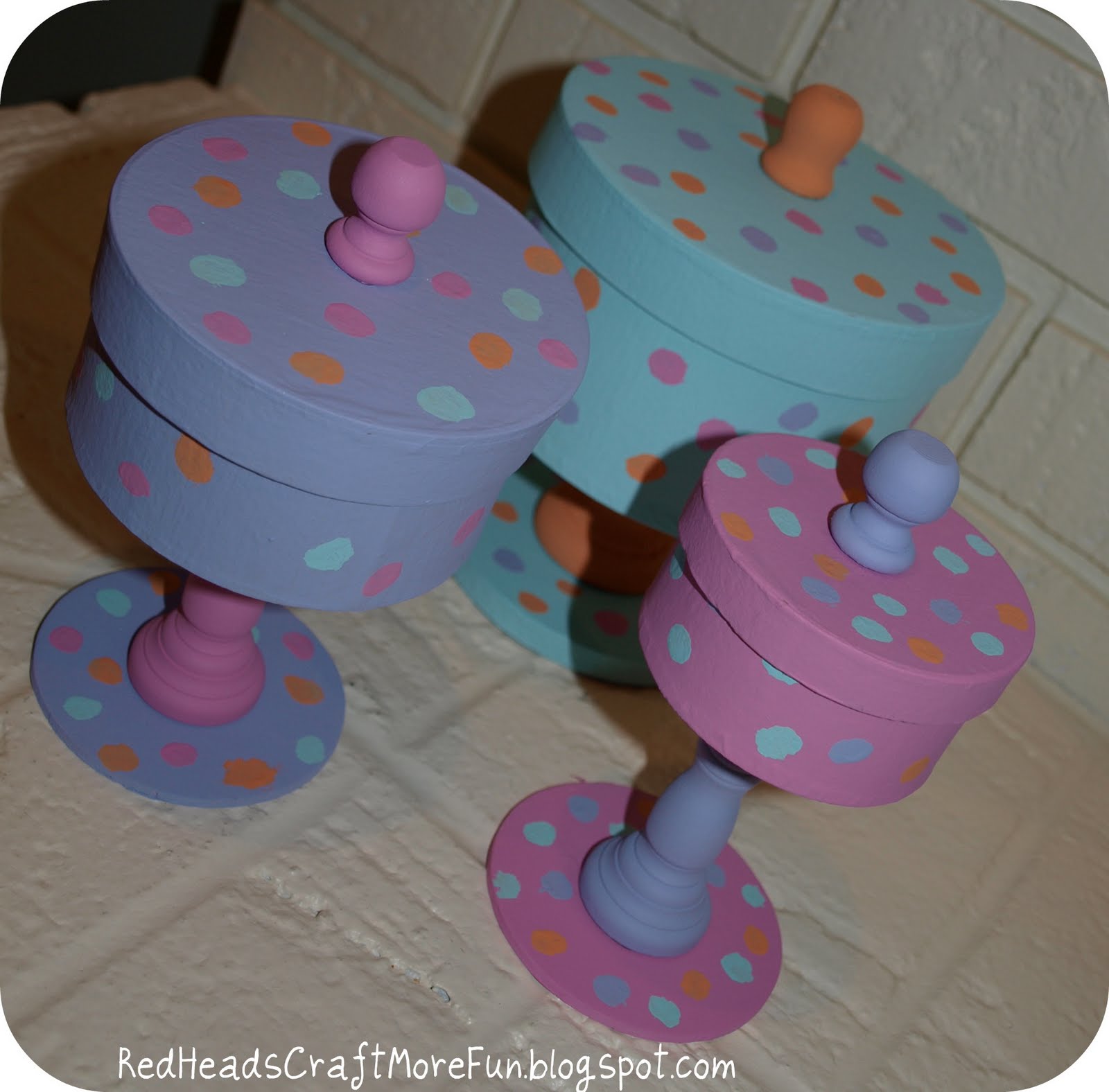 Red Heads Craft More Fun Pedestal Jewelry Boxes