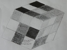 As part of an architecture drawing course, here is my hand drawing the Rubik’s Cube