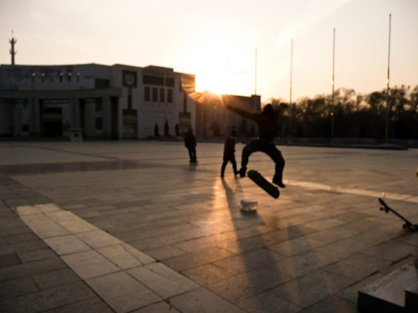 2008, Century Square, China, Jilin, kickflip, skateboarding, travel