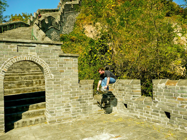 2008, China, Dandong, Great Wall of China, skateboarding, Stephen Kovaz, travel