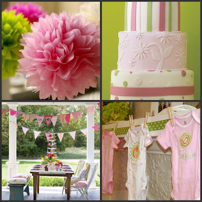 Baby Shower Packages on The Paper Blossom  Pink   Green Baby Shower
