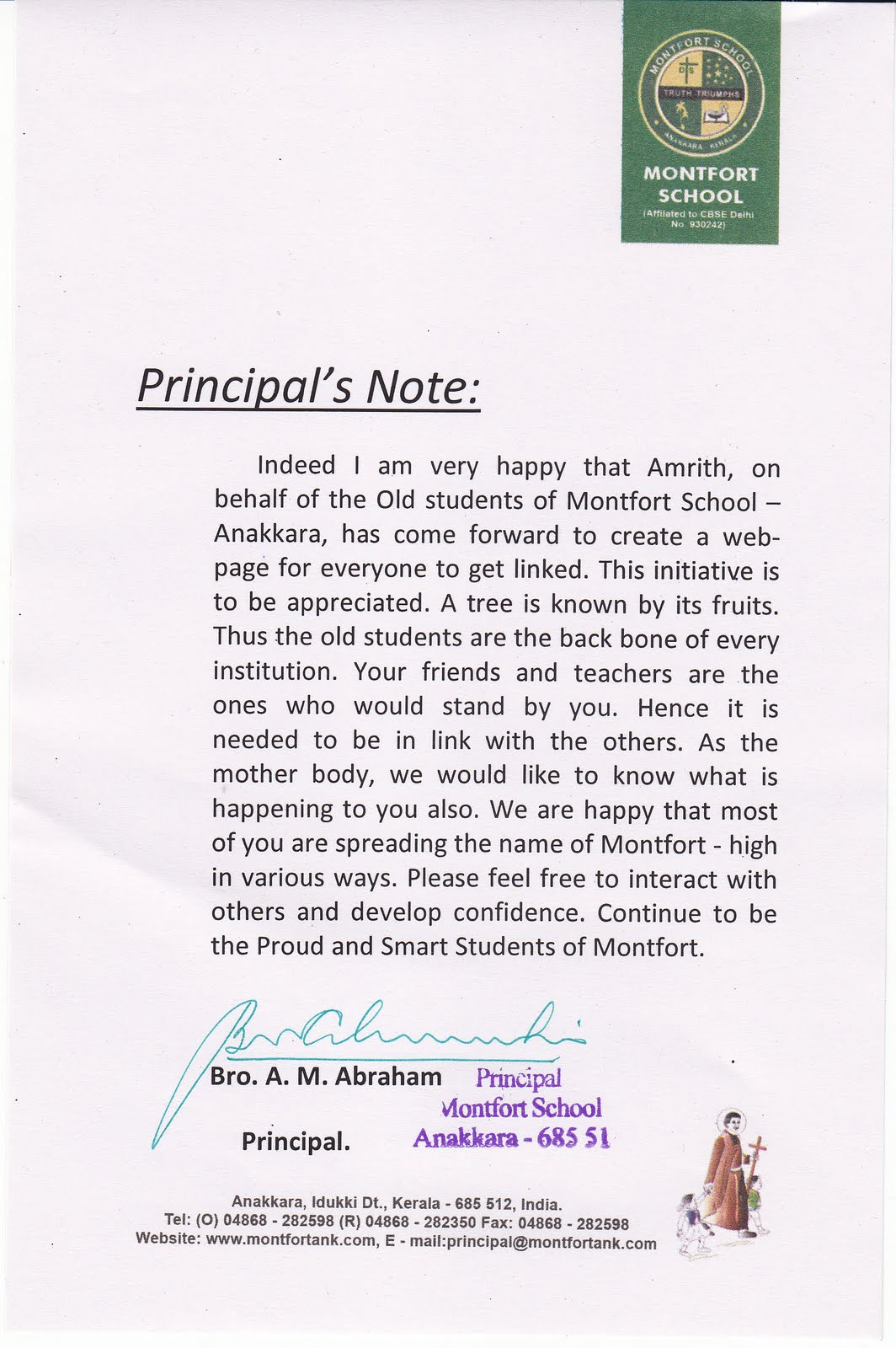 Montfort School, Anakkara