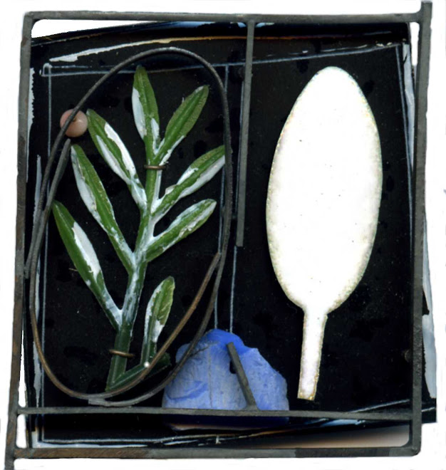 nº 1129 brooch 2006. silver, nickel silver, plastic, enamel, acrylic painting.