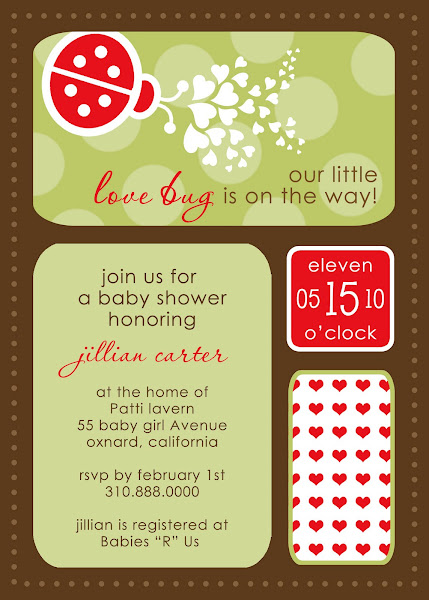 Love Bug Baby Shower Invitation