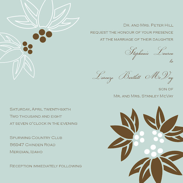 Mint Julep Wedding Invitation