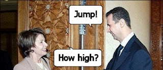 Assad says jump, Pelosi asks how high