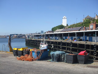North Shields Fish Quay with the High Light in the background