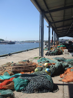 Looking west along the Fish Quay with the Shields Ferry in the background