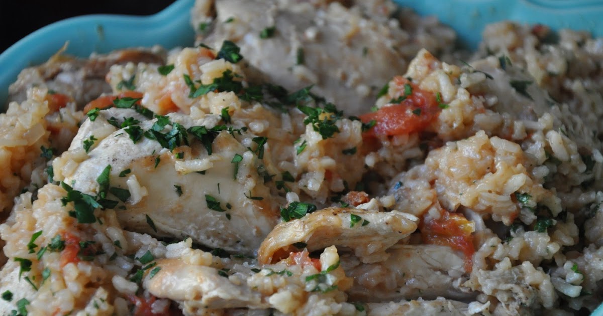 the parsley thief: Chicken & Rice with Tomatoes, White Wine & Parsley