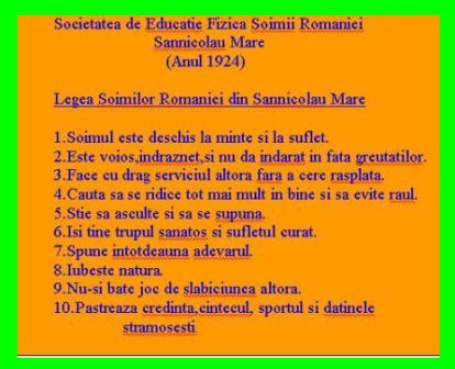 Legea Soimilor Romaniei - Sannicolau Mare