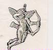 Esta figura de un Cupido es el centro de un portaarras.