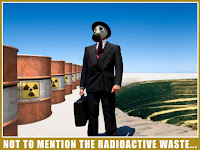Open pit uranium mine and radioactive waste