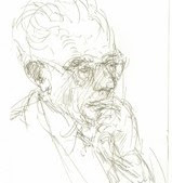 André David pendant l'audition de profils d'orgue