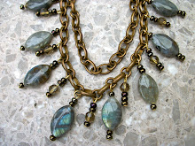 LABRADORITE BEADS AND BRASS..