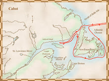 Map of Cabot's Journey