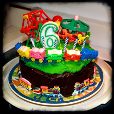 Carnival Birthday Cakes on S400 Fun Carnival Train Birthday Cake For 6 Year Old Boy Ttv Jpg