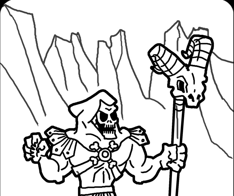 Skeletor Pages Printable Coloring Pages