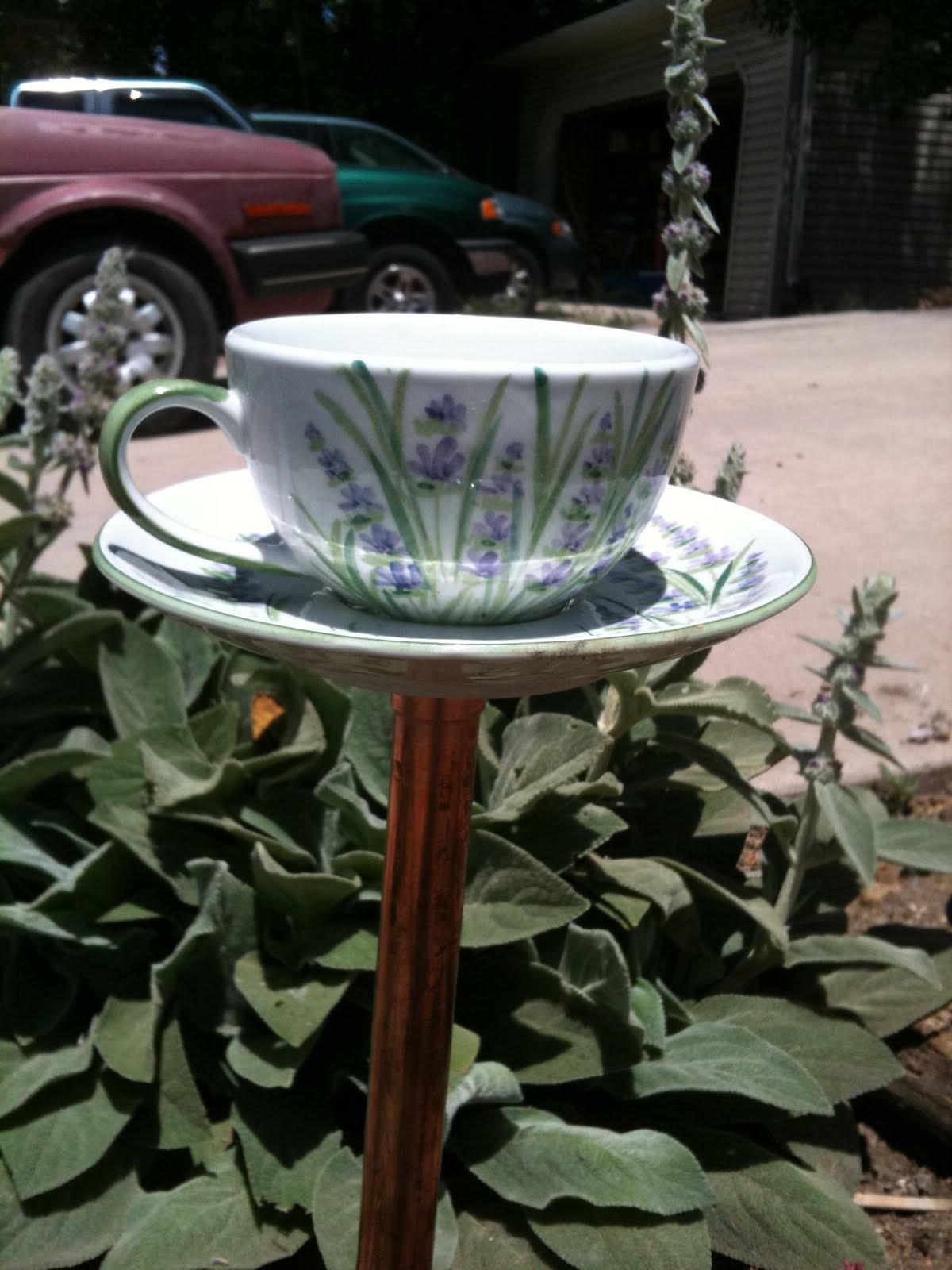 What's Life Without Whimsy: Tea Cup Bird Bath or Bird Feeder