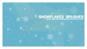 Новогодние кисти для Photoshop:снежинки