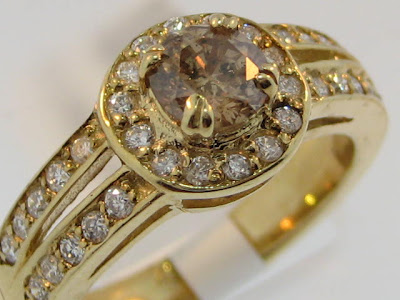 Champagne diamond solitaire pendants