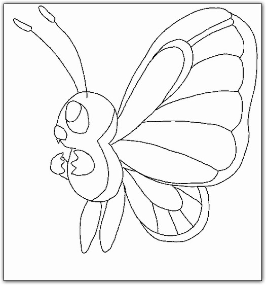 POKEMON COLORING PAGES: Butterfly pokemon