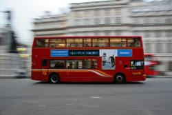 An English red bus by Patrick Mayon